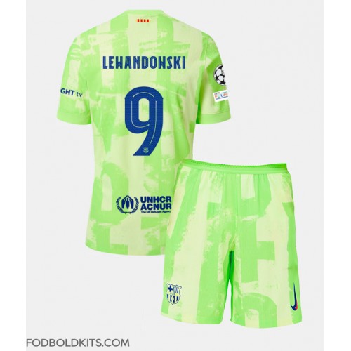 Barcelona Robert Lewandowski #9 Tredje sæt Børn 2024-25 Kortærmet (+ Korte bukser)